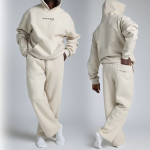 Meilleures ventes Unisexe 100% Coton Polaire French Terry Joggers Pantalon de survêtement à jambes larges Pantalon décontracté avec logo personnalisé - Product Image 3