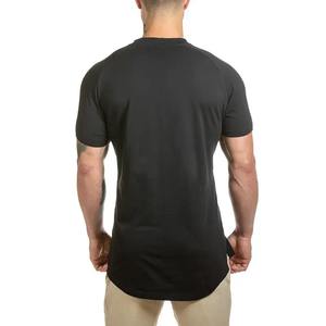 T-shirt de sport de musculation mince à la mode long respirant à manches courtes couleur unie pour l'été Fitness Training OEM - Product Image 5