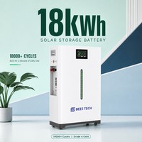 Batterie LiFePO4 18 kWh 51,2 V 360 Ah avec design lumineux, montage mural ou sur pied pour stockage d'énergie domestique, stock Allemagne