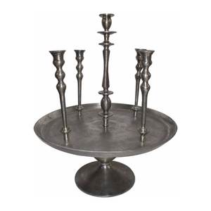 Classic Aluminum <b>Candle</b> <b>Stand</b> with Stylish Tapered Base for Easter Home Decor and Christmas Wedding Dinner Table Setup - Product Image 5