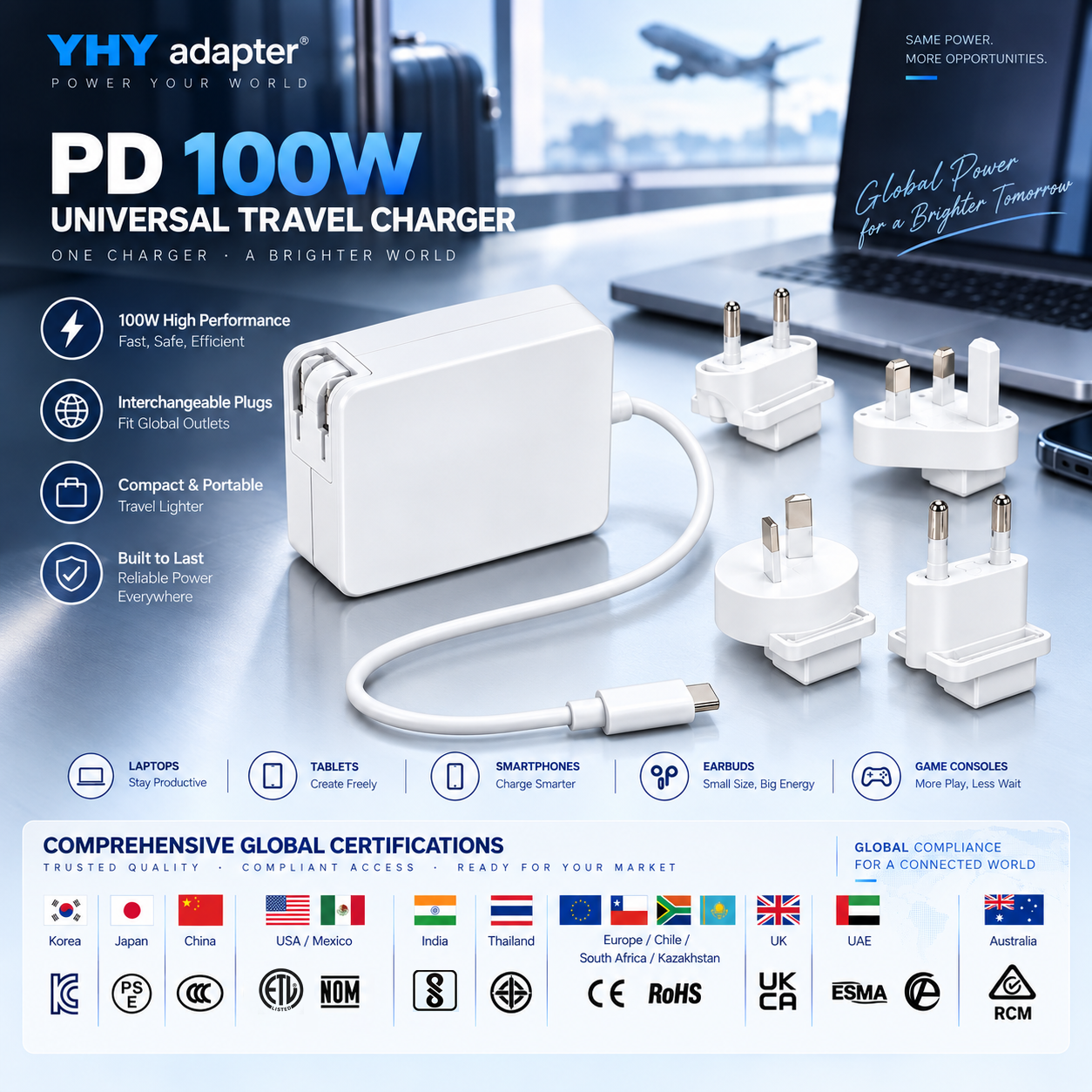 Gan Desktop 100W 65W 45W 30W 20W Quick Charge 4.0 QC 3.0 PD Multifunctional Usb Wall Charger 3 Years PC Fireproof Material · image 2