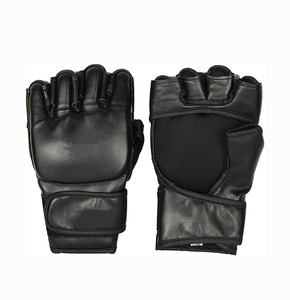 ถุงมือ MMA แบบครึ่งนิ้วทำจากหนังวัวแท้สำหรับศิลปะการต่อสู้และชกมวยสินค้าขายส่ง - Product Image 3