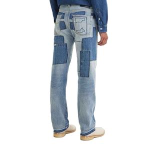 Pantalones Vaqueros Ajustados de Cintura Alta con Parches y Logotipo, Estilo Urbano, Precio al por Mayor, Lavado, Nuevo Modelo - Product Image 3