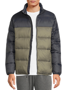 OEM personalizado de los hombres Puffer chaquetas 2024 Unisex personalizado puffer chaqueta gris y verde Color Pennal Puff chaquetas - Product Image 5