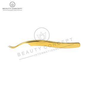 ชุดแหนบต่อขนตาสแตนเลสสีทองพลาสม่า 5 ชิ้น สำหรับต่อขนตาแบบวอลลุ่ม ปลายแหลมคม สวยงาม ระดับนานาชาติ - Product Image 6