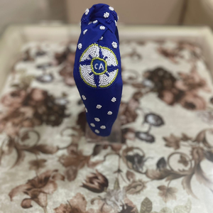 ที่คาดผมลูกปัดแฮนด์เมดอินเดียสุดหรูสำหรับผู้หญิงดีไซน์ CA ทันสมัยเครื่องประดับผ้ากำมะหยี่และดีไซน์ทันสมัย - Product Image 1