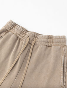 Vente en gros Pantalon de survêtement droit de style respirant pour hommes Pantalon en détresse délavé Taille élastique surdimensionnée personnalisée - Product Image 5