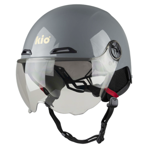 Vente chaude 04 KIO Vintage à la mode moto casque visière demi-visage XL taille ABS matériel DOT approuvé tissu amovible - Product Image 4