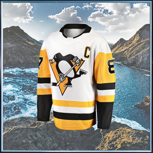 Camiseta de Hockey sobre Hielo Unisex de Poliéster de Alta Calidad con Sublimación Personalizada al por Mayor, Nombre del Equipo Personalizado, Último Diseño, Absorbe la Humedad - Product Image 2