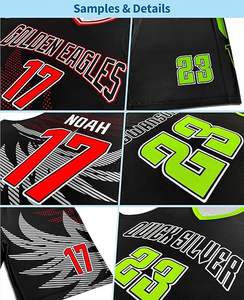 Maillot de basket-ball personnalisé pour hommes/femmes double face respirant à séchage rapide léger évacuation de l'humidité grande taille quantité minimale de commande bas imprimé - Product Image 6