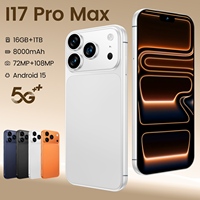 Nouveau modèle 2025 – Smartphone original I17 Pro Max 5G, 16+1 To, Android 15, appareil photo arrière 108MP, processeur Deca Core, avec coque 5G