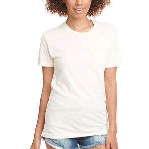 เสื้อยืดคอกลมมีกระเป๋า60% ผ้าโพลีเอสเตอร์สำหรับทั้งชายและหญิงผ้าโพลีเอสเตอร์40% นุ่มมาก - Product Image 5