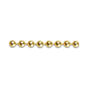Catena a Perline in Ottone Lucido Mm. 3,5 - Product Image 1
