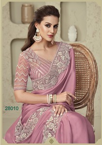 ผ้าไหมส่าหรีแบบดั้งเดิมงานปักลวดลายสวยงามชุดปาร์ตี้ปากีสถานแบบดั้งเดิมดีไซน์พิเศษ - Product Image 2