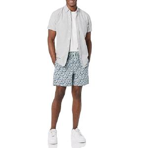 กางเกงขาสั้นผ้าฝ้ายโพลีเอสเตอร์สำหรับผู้ชายกางเกงขาสั้นลำลองสำหรับผู้ชายกางเกงเอวยางยืดกลางแจ้งโลโก้ออกแบบได้ตามต้องการ - Product Image 3