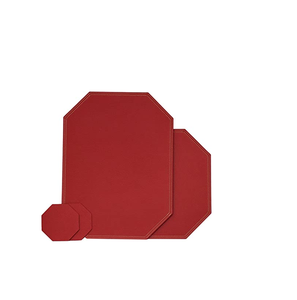 Style <b>Round</b> Leather Dining Mat Solid Color Waterproof <b>Placemats</b> Kitchen Accessories and Customized Size at Best Price - Product Image 4