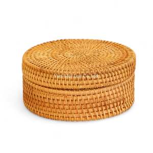 กล่องเก็บของหวายเวียดนาม ขายส่ง ทำด้วยมือ สำหรับส่งออก ตกแต่งบ้าน และอุตสาหกรรมการจัดเก็บ - Product Image 1