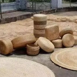 Cojín de Piso de Jacinto de Agua, Tendencia 2026, Otomana Trenzada a Mano con Logotipo Personalizado - Product Image 6