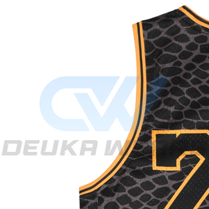 Maillots de basket-ball personnalisés en gros, design personnalisé, sublimés, grande taille, imprimés, été, tissu en maille respirant Dry-Fit, équipe personnalisée - Product Image 4