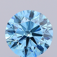 1.00 carat IGI certifié diamant rond cultivé en laboratoire Fancy Vivid Blue VS2 Clarity Ideal Cut CVD Grown from Surat India