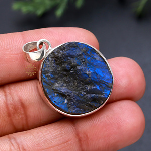 Collier pendentif en labradorite, magnifique pierre précieuse, bijoux en argent, pendentif en pierre précieuse, pendentif porte-bonheur, 925 argent massif, naturel, de bonne qualité - Product Image 2