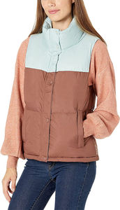 Chaleco Acolchado de Invierno para Mujer, Estilo Casual, Impermeable, con Bordado, Bloques de Color, Acolchado, Cálido, Transpirable, OEM - Product Image 6