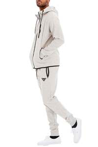 High Quality Slim Fit Cotton <b>Jogging</b> <b>Suit</b> for Men Custom Logo Design with Zipper Luxury Sports Sweatsuit for Gym Use - Product Image 2