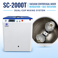 Mélangeur centrifuge planétaire sous vide SC2000T 2L pour la production pilote en laboratoire de matériaux à haute viscosité