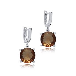 ต่างหูห้อยหินซัลทาไนท์ทรงกลม12มม. 925เครื่องประดับเงินสเตอร์ลิงทำด้วยมือแบบตุรกีขายส่ง - Product Image 3