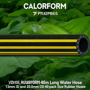 CALORFORM 40m <b>Long</b> Water <b>Hose</b> 13mm ID and 20.0mm OD 40-Pack Size Rubber <b>Hoses</b> - Product Image 2