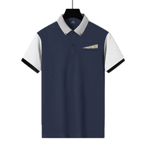 Polos de trabajo personalizados OEM para hombres 100% algodón de manga corta antiarrugas suave transpirable cómodo y elegante uniforme desgaste - Product Image 4