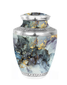 Urnes de crémation en aluminium de nouvelle conception de Jésus sur la croix avec le sac libre de velours - Product Image 5