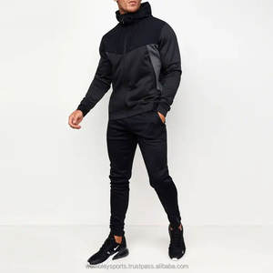 Survêtement en polaire avec logo personnalisé pour homme, survêtement 2 pièces, ensemble à capuche, vêtement de rue, survêtement de jogging, vente en gros - Product Image 1