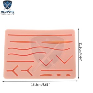 Modèle d'entraînement médical réutilisable en silicone de qualité supérieure pour la pratique et les compétences de suture, instruments chirurgicaux - Product Image 2