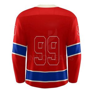 Custom Made INNOVEARS Professional Ice Hockey Jersey with Name and Number Printing Sublimated 100% Polyester Men's Team Name OEM - Product Image 2