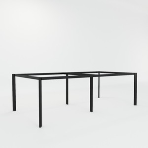 Concept HBOV013 Modern 4-Piece Cluster <b>Desk</b> <b>Foldable</b> Oval 240x120 Melamine Minimalist <b>Office</b> Furniture for Bedroom <b>Office</b> Home - Product Image 5