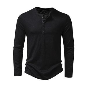 Camisetas de Manga Larga con Logotipo Personalizado, 100% Algodón, Tejido de Punto, Disponibles con Logotipo Personalizado, Tallas Grandes - Product Image 1