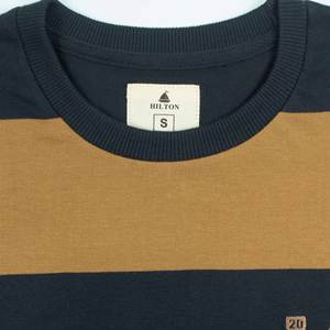 Men's High-quality Cotton Crew Neck French Terry Warm <b>Striped</b> Sweatshirt Customized Shoulder Drop Oversize Custom Printed - Product Image 2