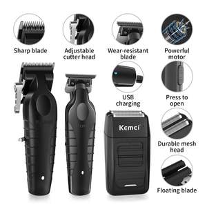 Tondeuse Électrique Professionnelle Sans Fil pour Hommes, Kit de Coiffure Rechargeable USB, Tondeuse à Barbe et Rasoir pour Effet Dégradé - Product Image 2