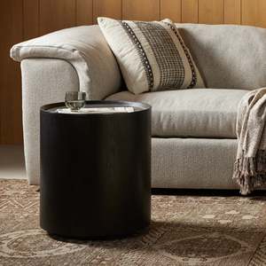 Italian Light Luxury Extendable Wooden Modern Small Round <b>Marble</b> <b>Top</b> Bedside <b>Table</b> - Product Image 5