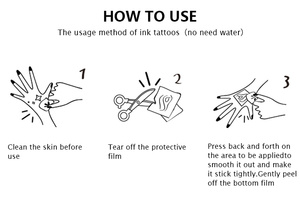 Adesivi per tatuaggio Semi permanenti senza acqua Design realistico serpente di lunga durata 2 settimane Body Art adesivo impermeabile - Product Image 4