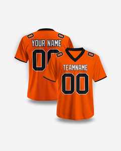 Maillot de football américain en maille de polyester 100% personnalisé Design imprimé respirant élégant avec manches courtes - Product Image 2