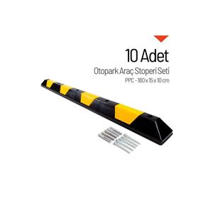 Bloqueur de stationnement automobile PPC 180x15x10 cm, 10 pièces, fabriqué en Turquie - Product Image 5