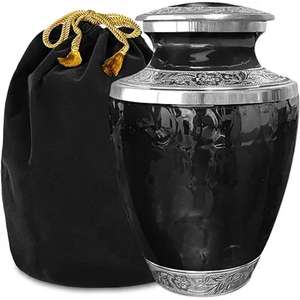 Urna hecha a mano con acabado brillante para cenizas humanas, urnas de cremación baratas, urna de cremación de aluminio con recuerdo de Metal de Monterrey - Product Image 5