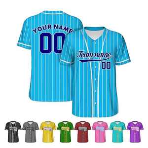 Uniformes de béisbol de sublimación personalizados de alta calidad Camisetas de béisbol de poliéster unisex con logotipo personalizado para adultos - Product Image 3