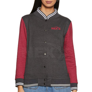 Chaqueta Letterman de Color Sólido para Mujer, Ropa de Invierno Transpirable, Acabado de Alta Calidad, Resistente - Product Image 1