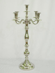 Candelabros de cristal niquelado de aluminio elegante para decoración candelabros de diseño clásico de estilo moderno niquelado para Decoración - Product Image 4