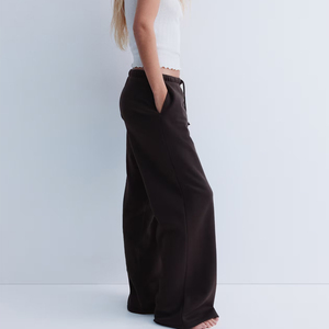 กางเกงวอร์มขาบานสำหรับผู้หญิงชุดวอร์มกางเกงจั๊มเปอร์แบบหลวมโอเวอร์ไซส์สำหรับออกกำลังกาย - Product Image 5