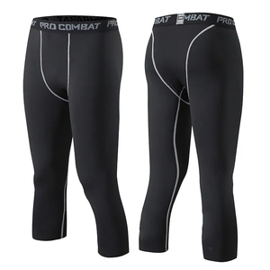 3/4 Men Sports <b>Tights</b> Basketball Fitness Running Training Leggings Base Quick Drying Compression Pants 2024 - Product Image 2