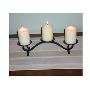 Contemporary geometric metal <b>candle</b> <b>holders</b> perfect for modern home decor tabletop ambient lighting and display - Product Image 4
